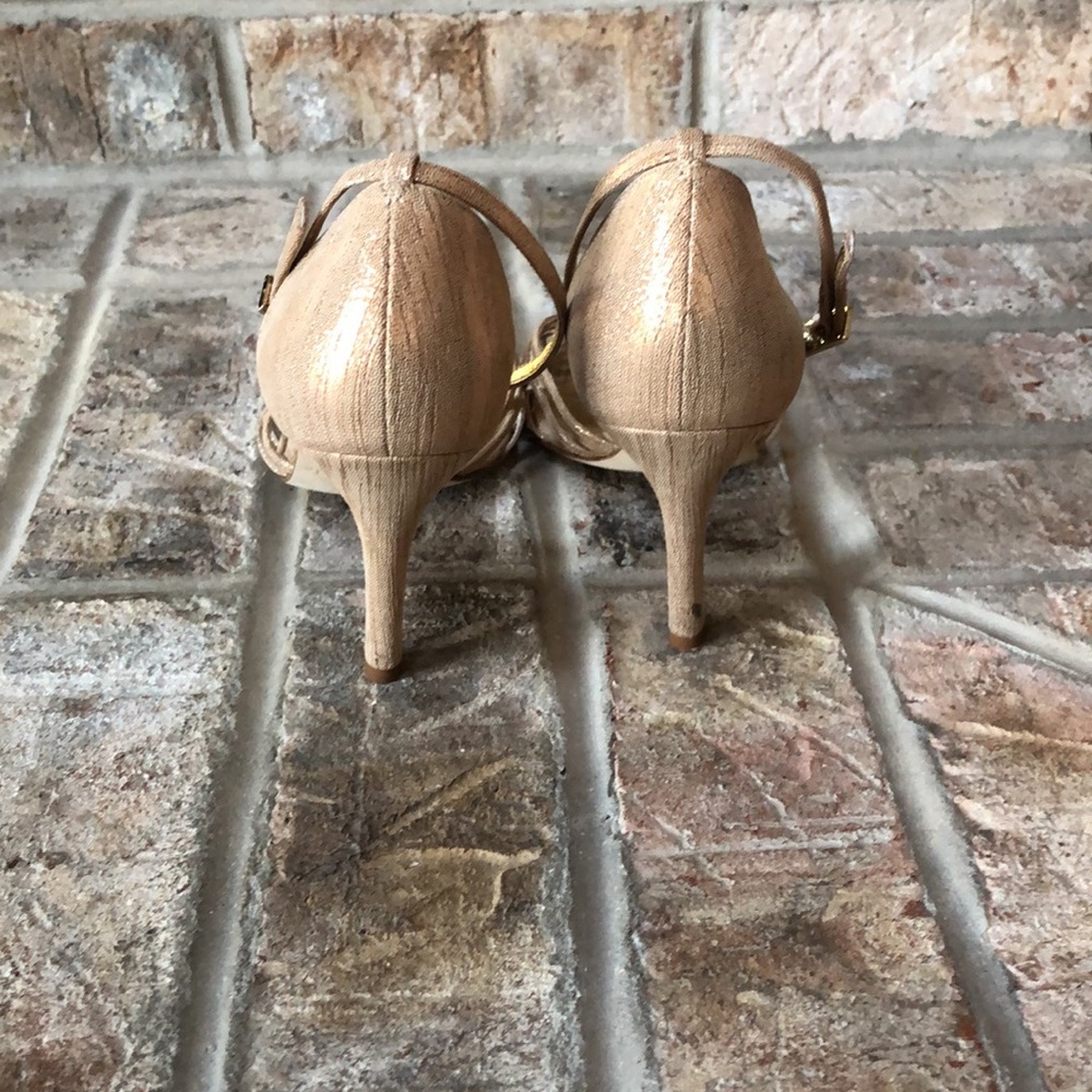 Kate Spade Gold Metallic Heels - Picture 2 of 6